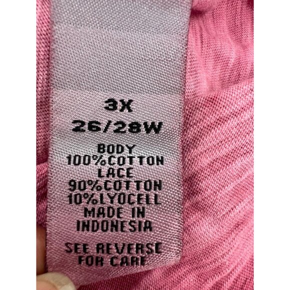 Catherines Women 3X Pink Boho Peasant Tunic Top - Picture 4 of 10